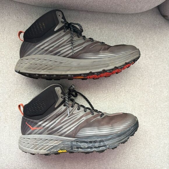 Hoka One One Speedgoat Mid 2 GTX GORETEX Hiking Shoes Anthracite Dark Grey 12.5 - Picture 1 of 5